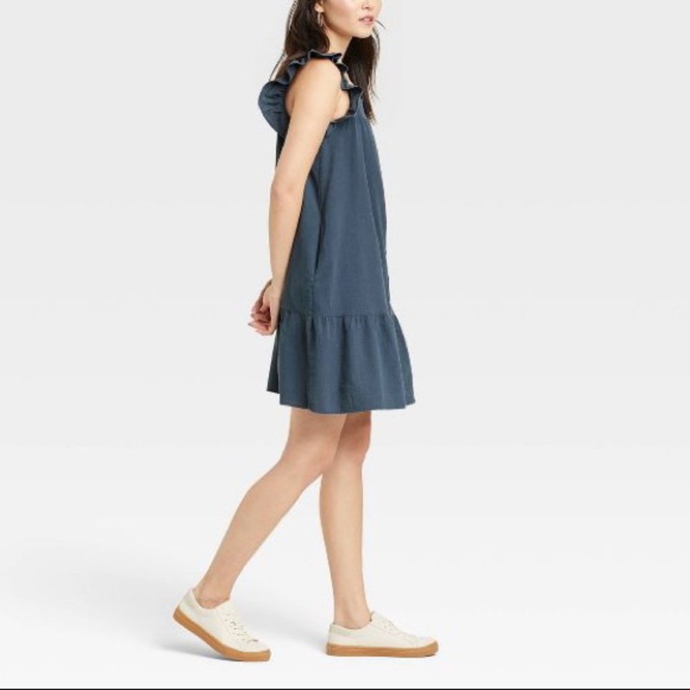 Universal Thread™ Women's Flutter Sleeveless Short Dress - Navy